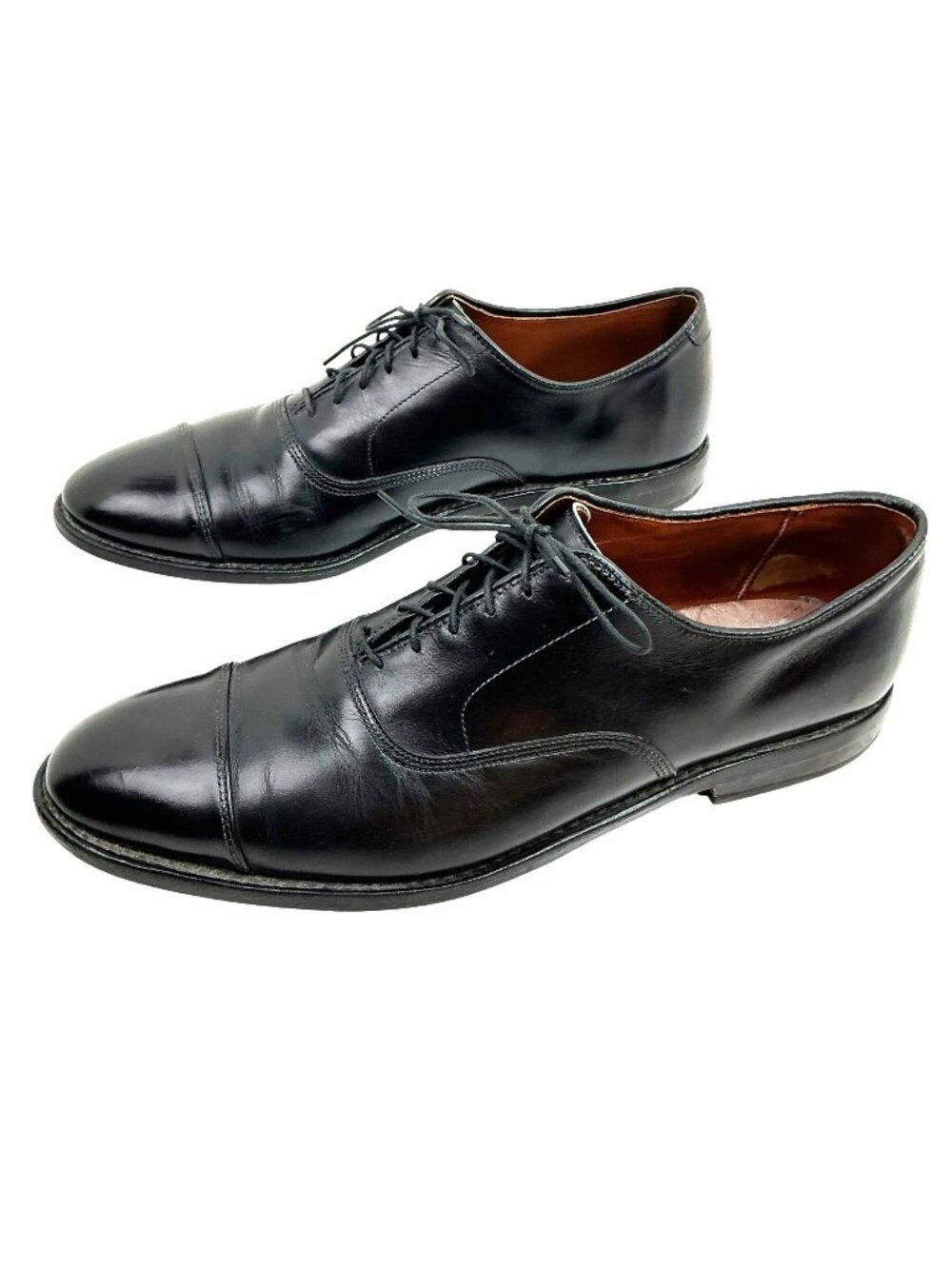 Allen Edmonds Park Avenue Oxford Leather Cap Toe Dress Shoes Mens 10.5 D Black